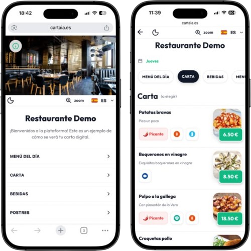 CartaIA — Carta digital intel·ligent per a restaurants